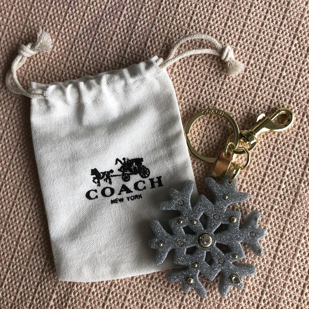Shiny Snowflake Keychain Bag Charm